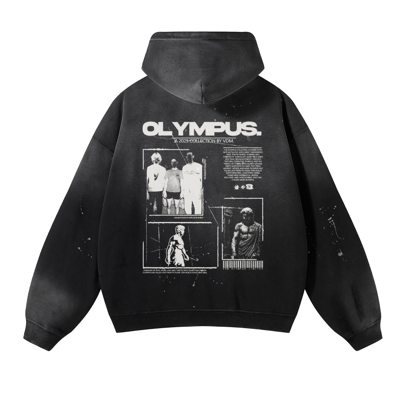 RELIC_0001 Fleeced Splatter Hoodie - 360 GSM