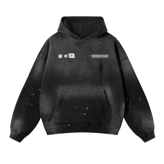 RELIC_0001 Fleeced Splatter Hoodie